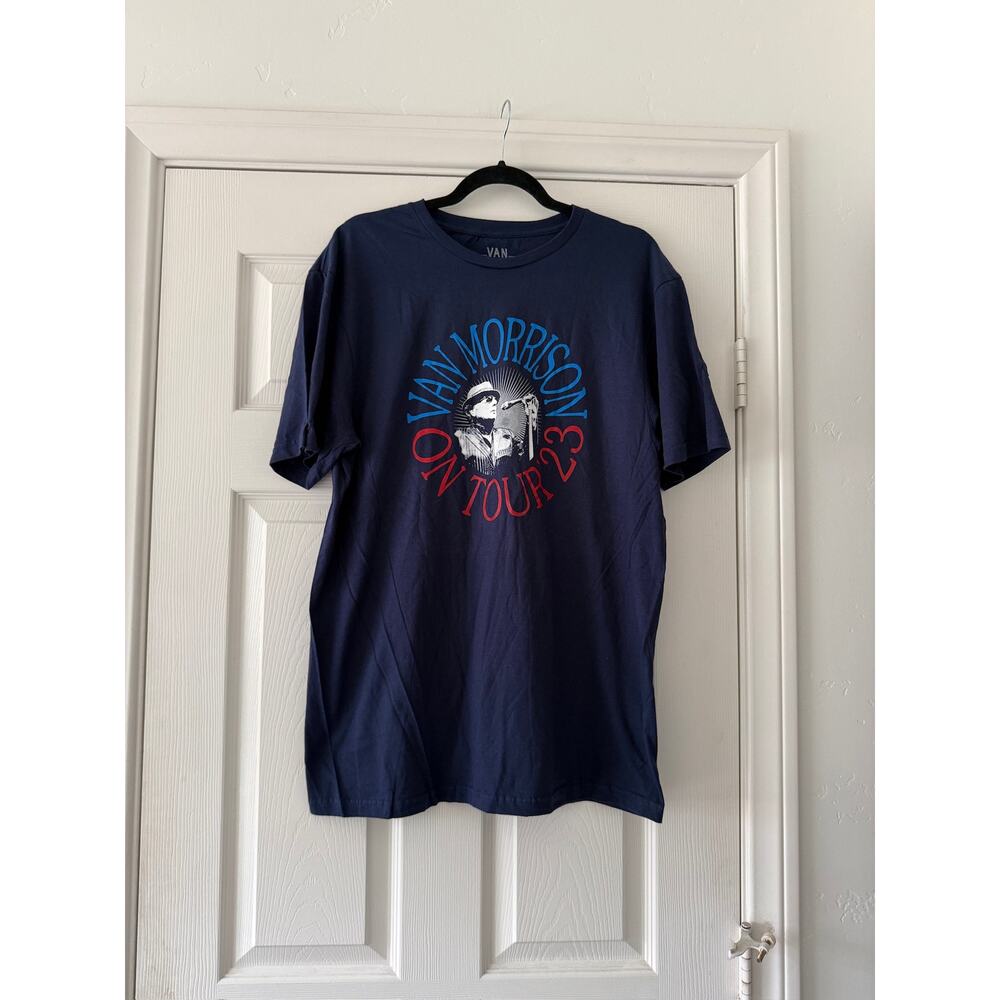 van morrison blue 2023 us tour band tee unisex size large